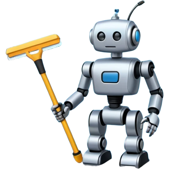 Robotic window cleaner stuck to a window  emoji