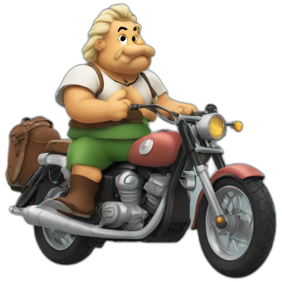 Obelix brun moto emoji