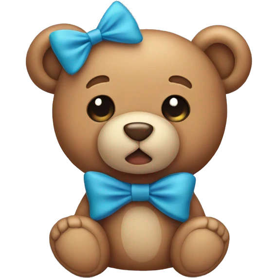 Teddy bear with bow emoji