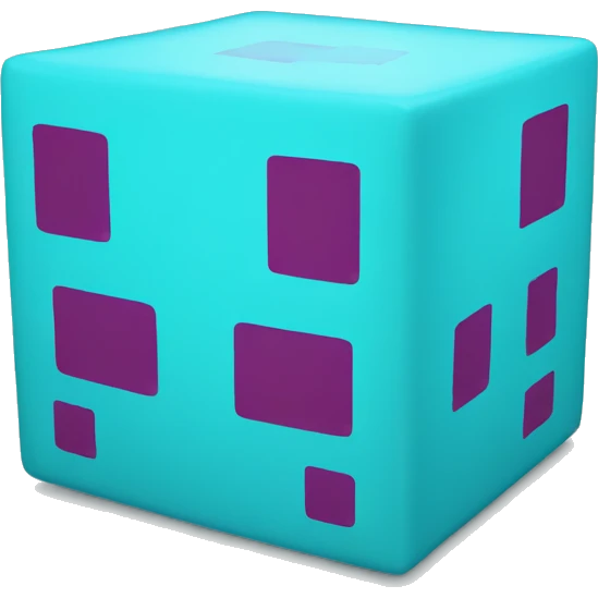 cyan cube emoji