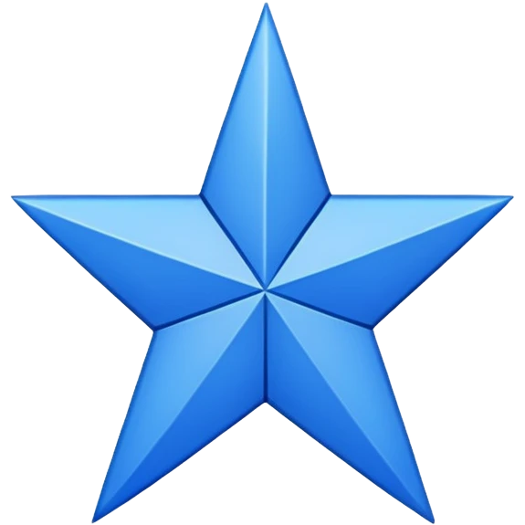 Make a blue star with black right Mark inside emoji