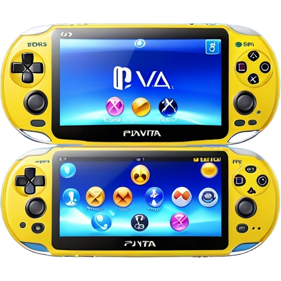 Clash of Clans aesthetic: Cinematic Playful PlayStation Vita Portrait Emoji, rendered in a 3D vector-style similar to standard emojis with minimal shading and bold, simplified shapes. A compact, distinct form with signature details, softly glowing with a cutting-edge console technology charm. Simplified yet unmistakably iconic, highly detailed and consistent, glowing with a soft radiance and high shine. Stylized with a touch of technological advancement and a soft glowing outline, capturing the essence of a beloved gaming relic with a friendly, playful manner! emoji