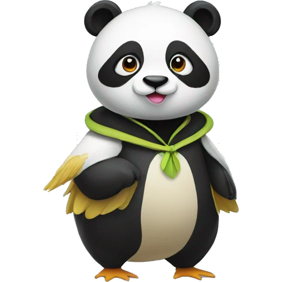 Panda in a duck costume emoji