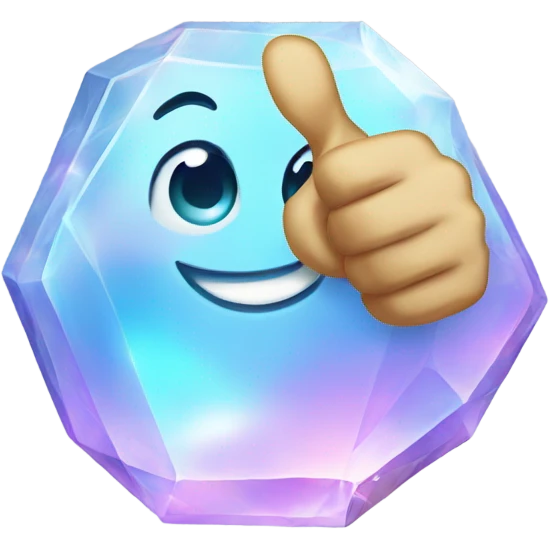 opal crystal thumbs up emoji