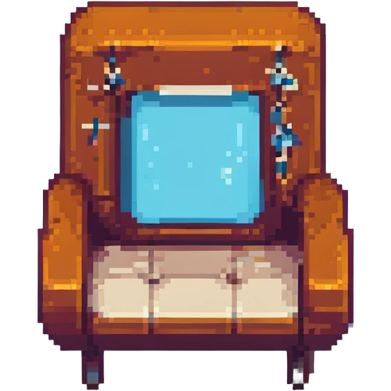 plane seat, pixel art style emoji