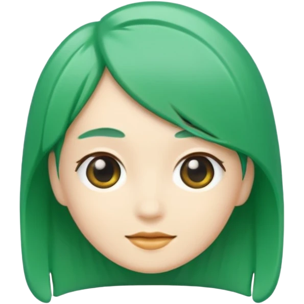 Green hair clip emoji