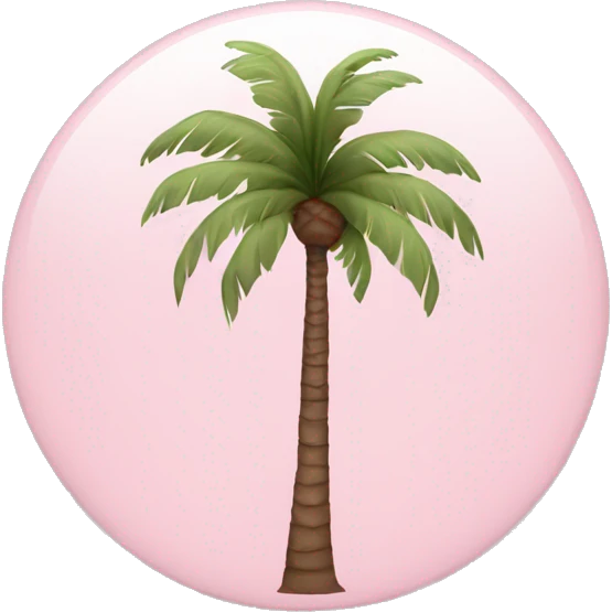 pastel pink round palm tree emoji