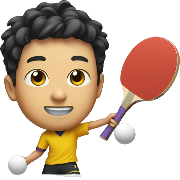 Kin jun un playing ping pong emoji