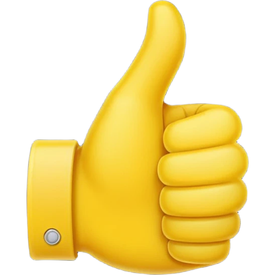 thumbs up emoji, positive and bold emoji