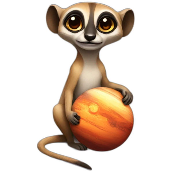 suricate with a planet emoji