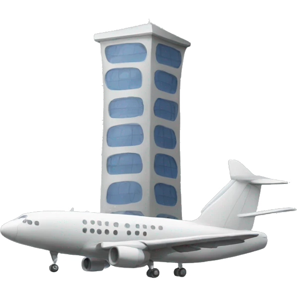 Plane with two tower emoji