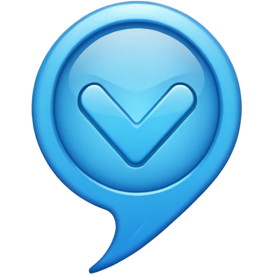 Daire 1 mavi tik emoji