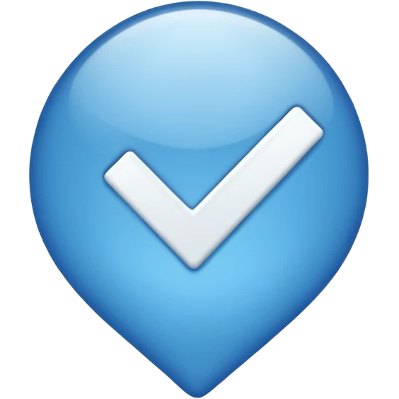 make verified check emoji, make it blue and the check white  emoji