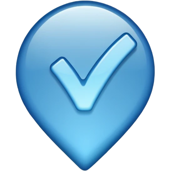 Blue tick mark emoji