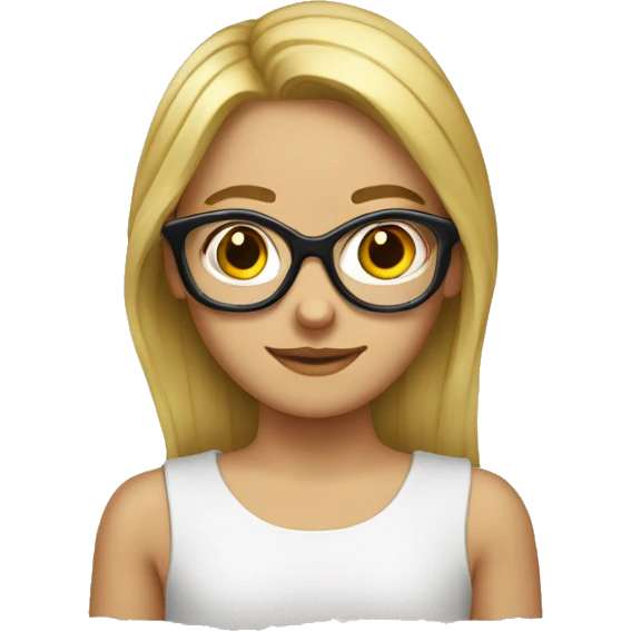 Jeune fille Lunette emoji