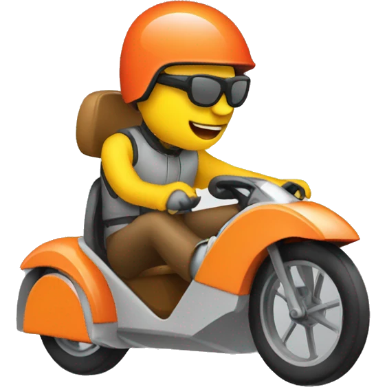 velomobile rider emoji