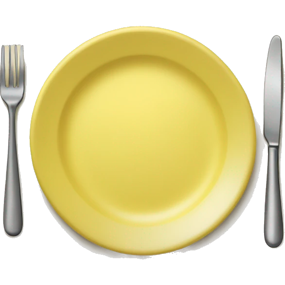 empty yellow plate  emoji
