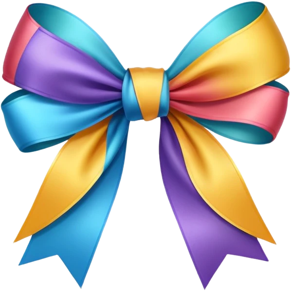 Bow with pretty colours  emoji