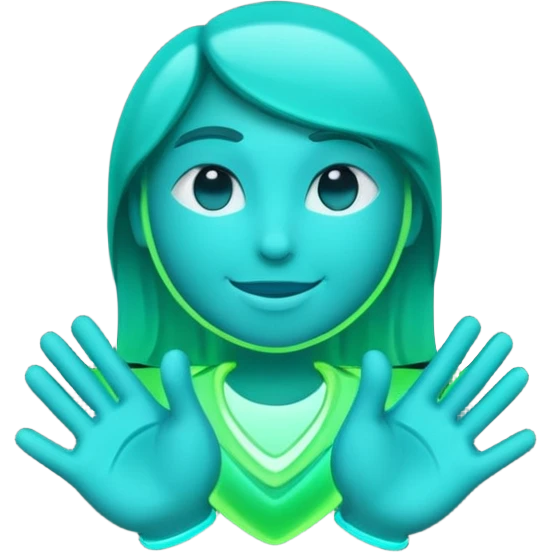 A THANK YOU SIGN IN NEON TEAL GREEN... AS IF ITS A REAL NEON SIGN emoji