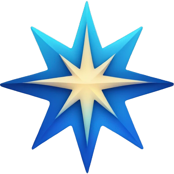 gradient blue north star emoji