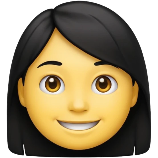 Emo emoji smiley face black hair hair emoji