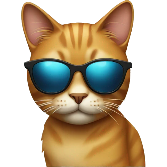 Cat with sunglasses emoji