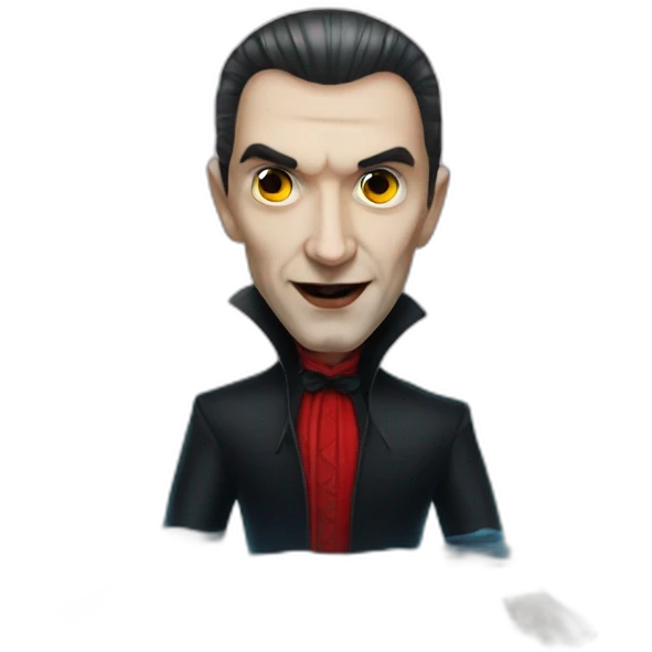 dracula in a pool hyperrealistic emoji
