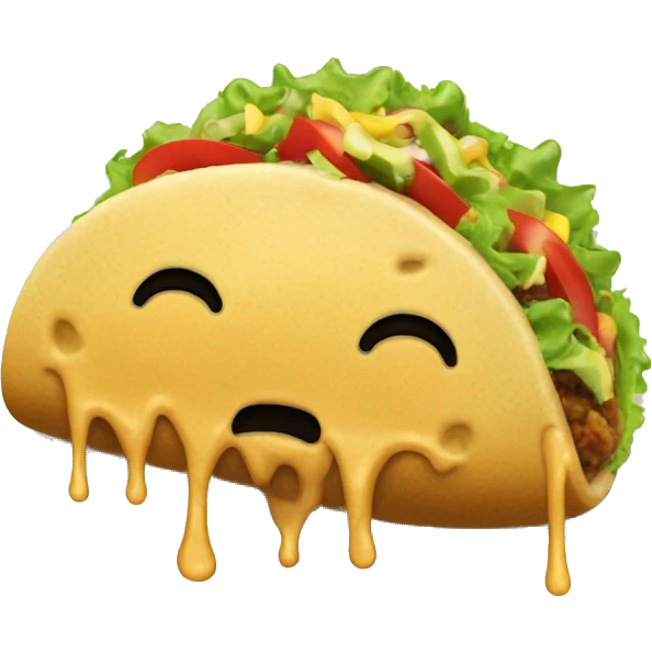 Drippy taco emoji