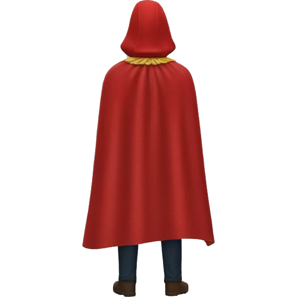 red hero cape back view emoji