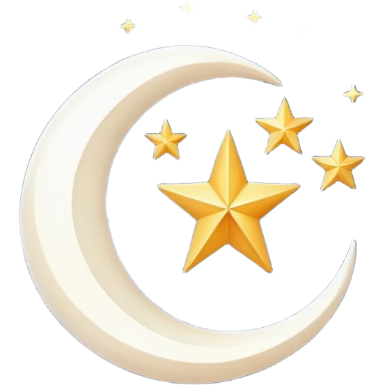 Symbole sobre lune et étoile algerie emoji