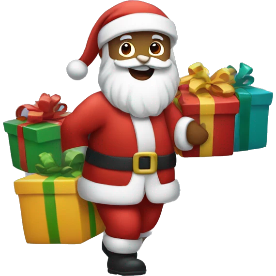 Santa carrying presents emoji