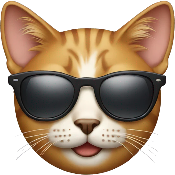 Cat with sunglasses emoji