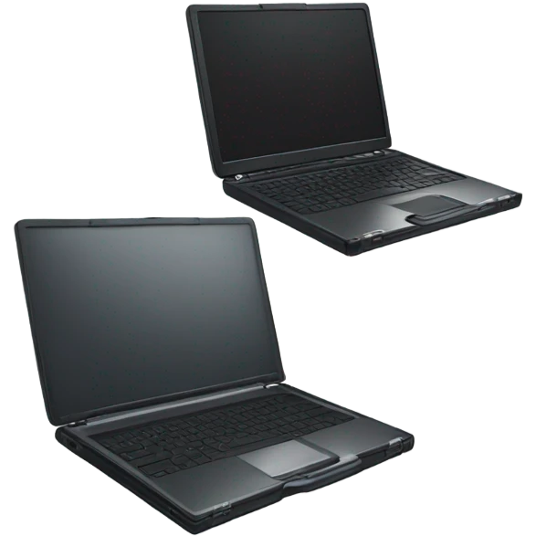 laptop and one briefcase next to it emoji