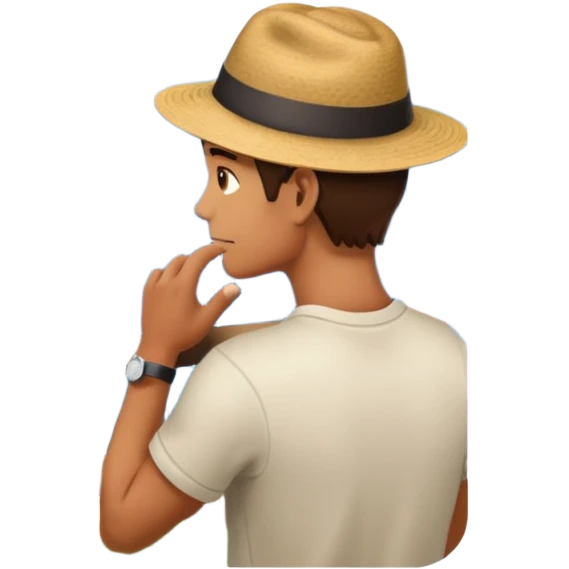 quelqu'un qui admire la vue depuis un point panoramique
 emoji