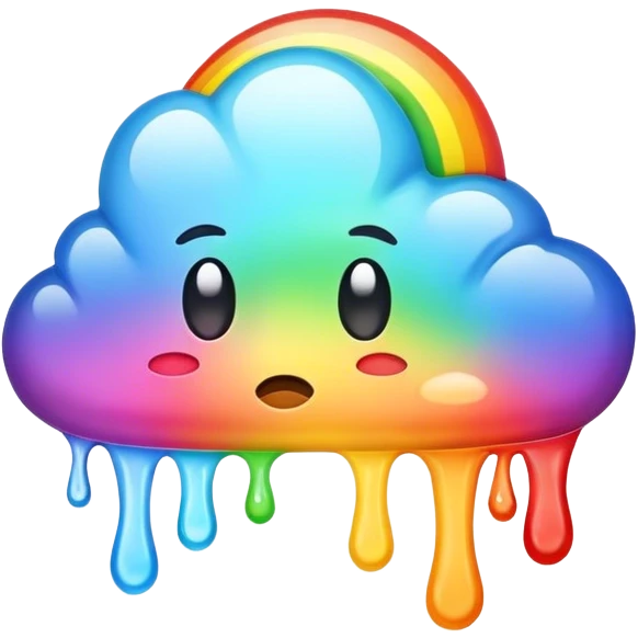 Melting rainbow emoji
