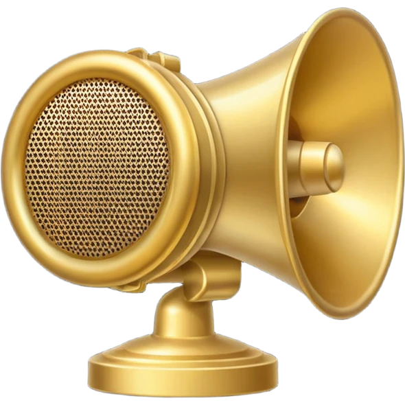 create a emoji of loudspeaker in gold color which based on this->📢 emoji