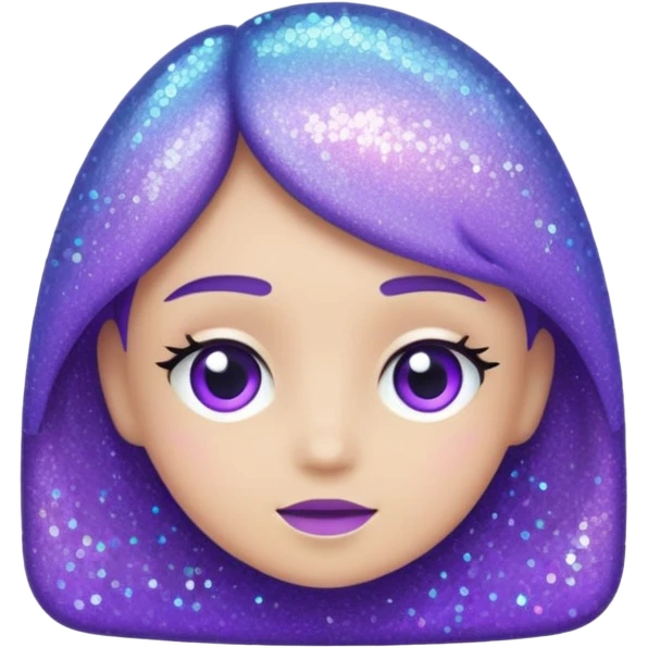 Glitter purple and cian like emoji