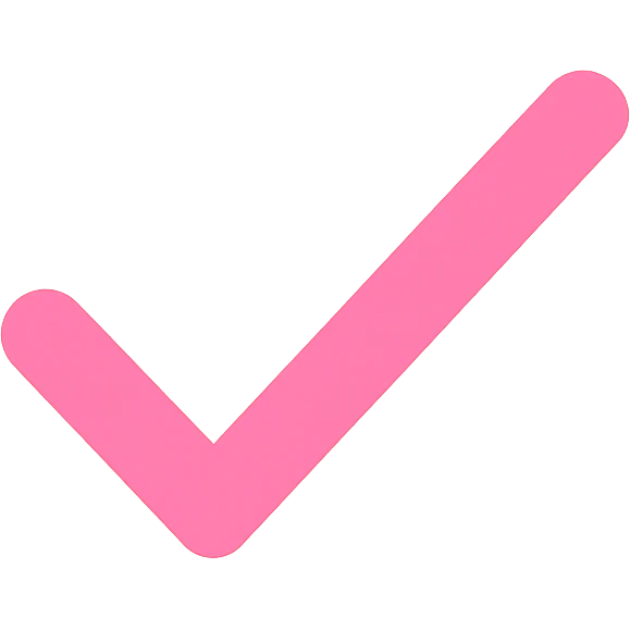 simple pink check mark, flat icon style emoji