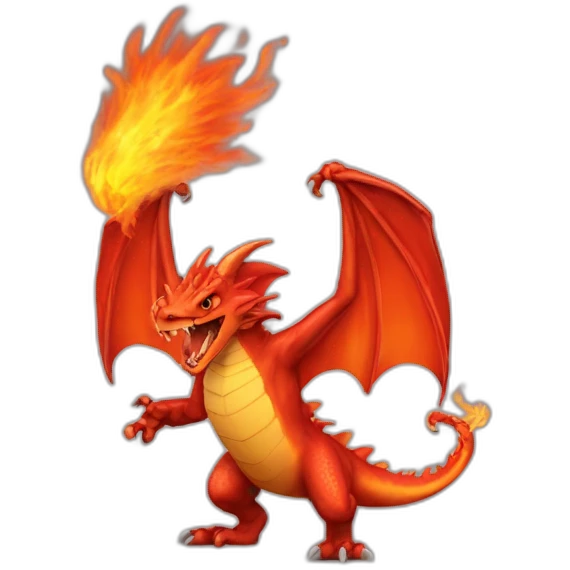 Dracaufeu fait les pec emoji