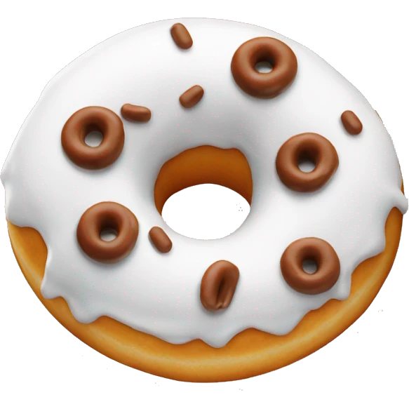 Donut in white glaze emoji