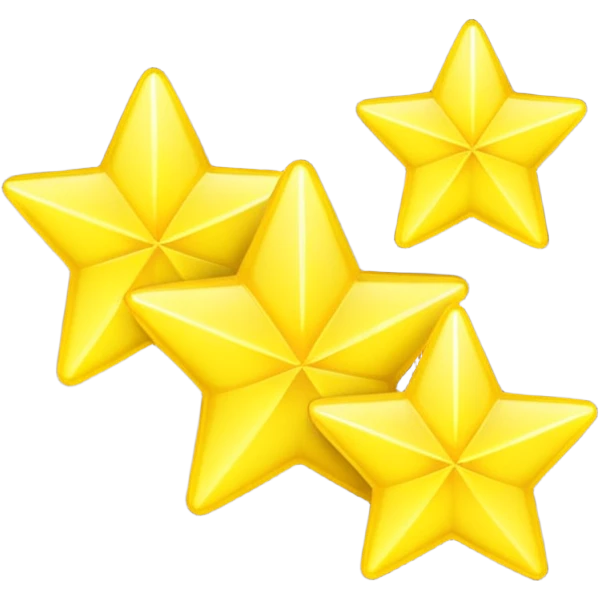 Yellow stars 3d emoji