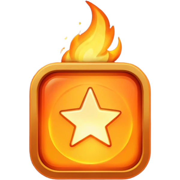 A small glowing spark inside a play button emoji