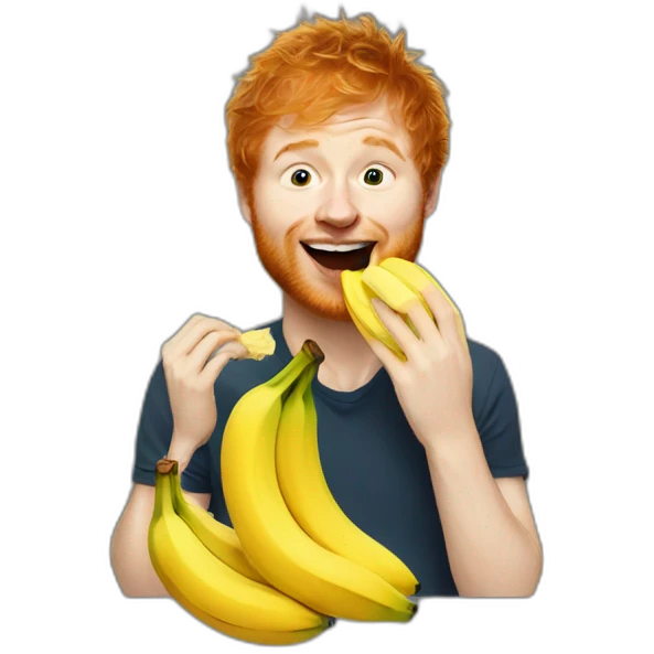 Ed sheeran eating a banana emoji