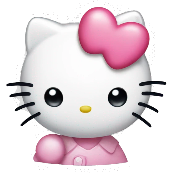 hello kitty with heart emoji
