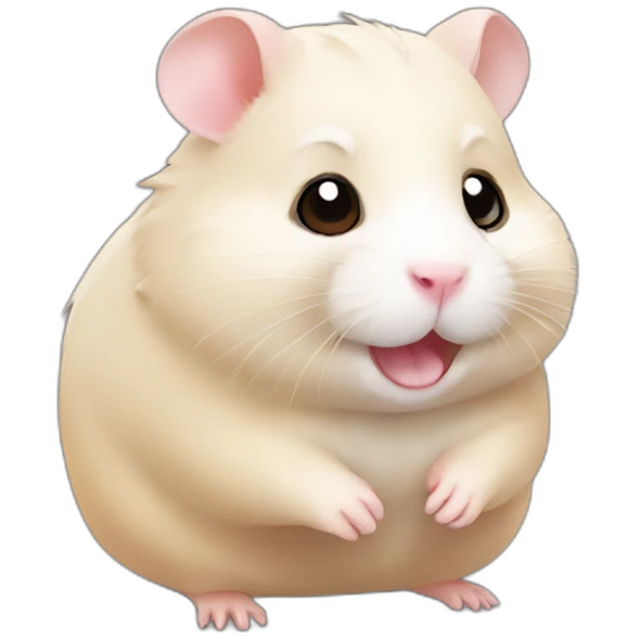Cute little Chubby Hamster  emoji