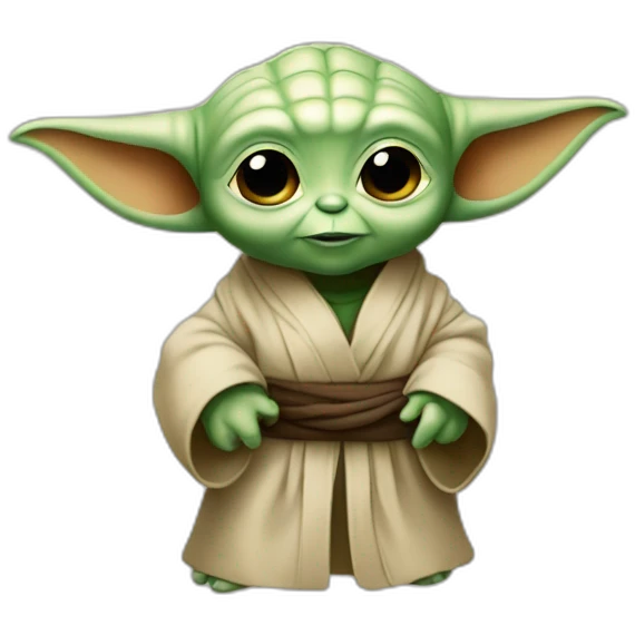 Bébé Yoda qui fait la fête emoji