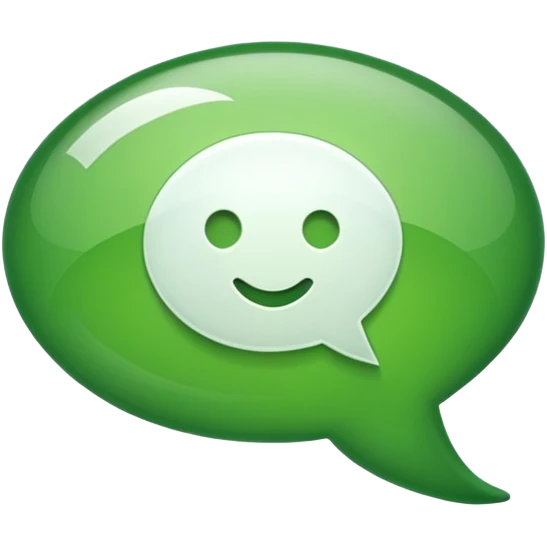 green speech bubble emoji containing checkmark emoji emoji