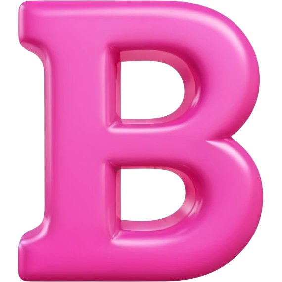 mix color pinks 3d letter p emoji