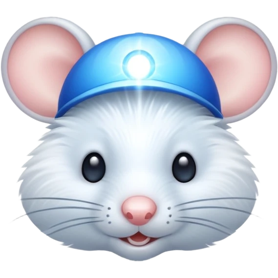 A mouse face with blue sun rays like a sun  emoji