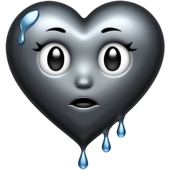 emo heart with a teardrop emoji